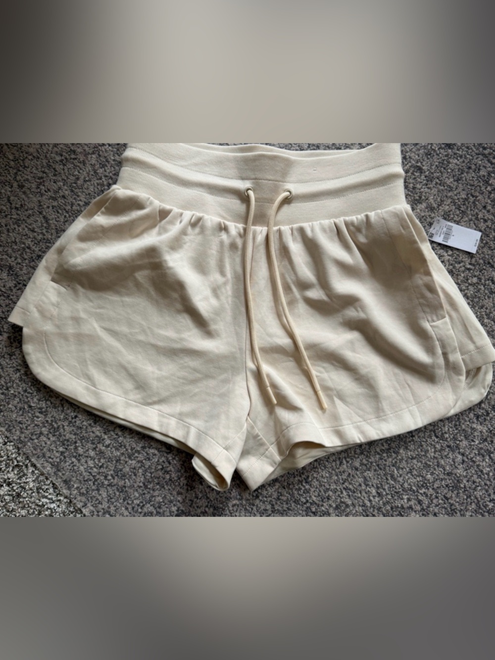 NWT High Waisted Cream Athletic Shorts